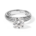 D'Joy Moissanit Ring 925 Silber Platiniert (Größe 18.00) ca. 2,30 ct