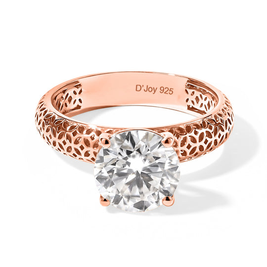 D'Joy Moissanit Ring 925 Silber Vergoldet (Größe 21.00) ca. 2,30 ct
