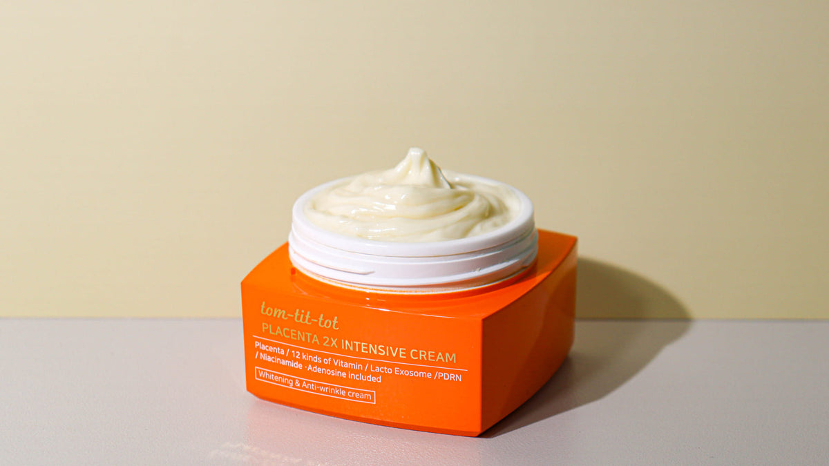TOM-TIT-TOT Placenta 2X Intensivcreme, koreanische Hautpflege, Soja-Phytoplacenta und PDRN, 50ml