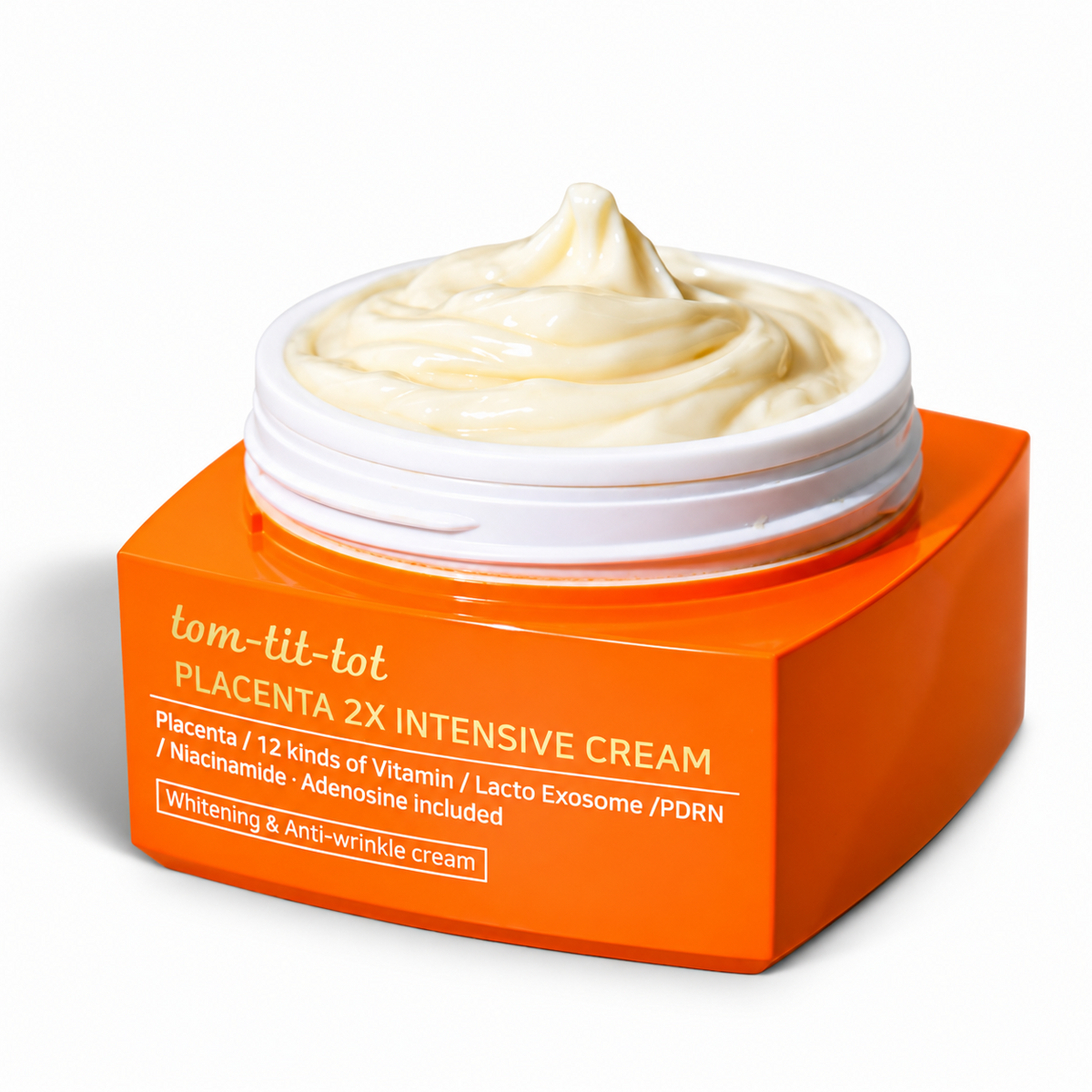 TOM-TIT-TOT Placenta 2X Intensivcreme, koreanische Hautpflege, Soja-Phytoplacenta und PDRN, 50ml