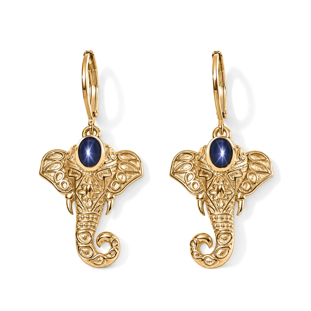 EVER TRUE Diffundierter Stern blauer Saphir Ohrringe Reine Bronze (5-10 Werktage Lieferzeit) ca. 1,68 ct.