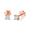 LUXURIANT DIAMOND - Lab Grown Diamant SI-GH Ohrringe 925 Silber 750 Roségold vermeil ca. 0,20 ct.