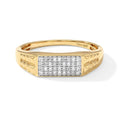 D'Joy Weißer Diamant Ring 925 Silber 750 Gelbgold vermeil (Größe 17.00) ca. 0,22 ct