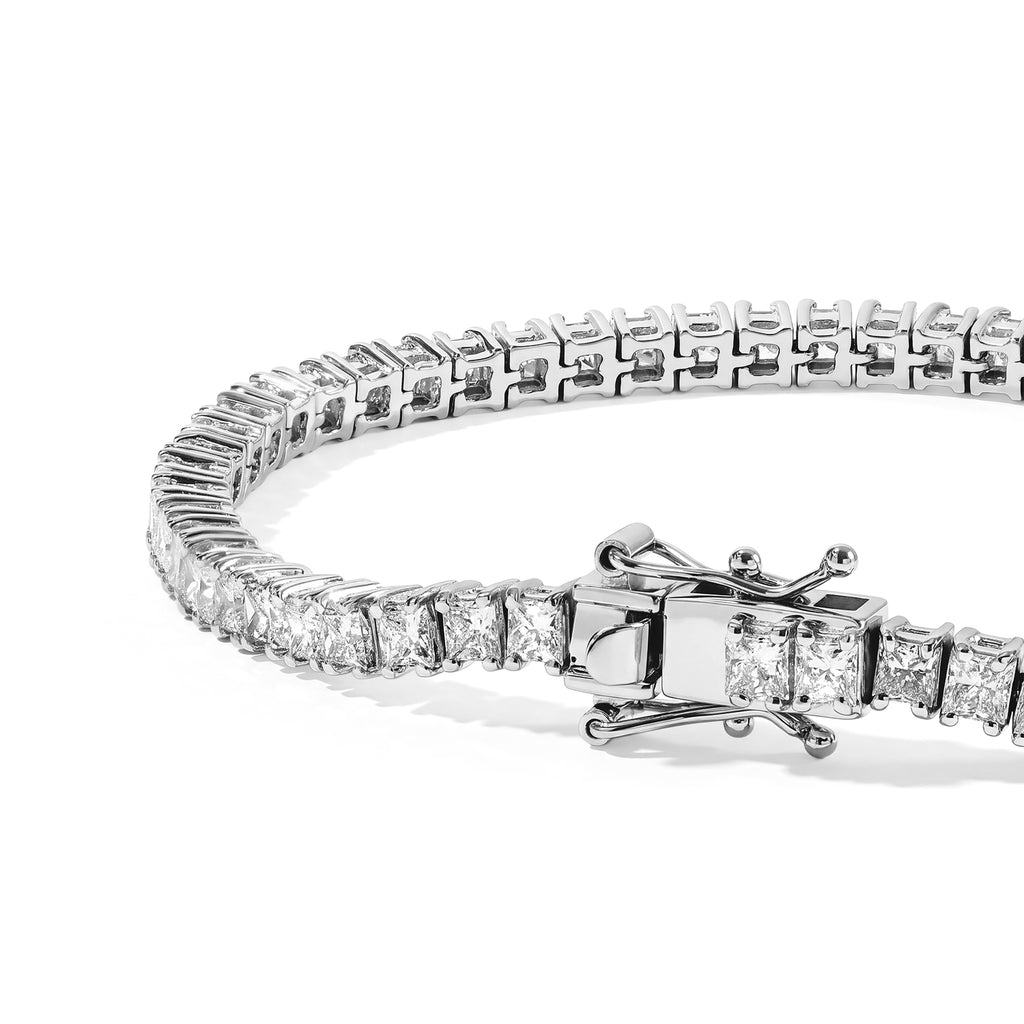 LUXURIANT DIAMOND - Lab Grown Diamant SGL zertifiziert VS-EF Armband ca. 19 cm 925 Silber Rhodiniert ca. 7,99 ct.