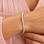 LUXURIANT DIAMOND - Lab Grown Diamant VS-EF Armband ca. 20 cm 925 Silber Rhodiniert ca. 8,00 ct.