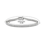 LUXURIANT DIAMOND - Lab Grown Diamant VS-EF Armband ca. 20 cm 925 Silber Rhodiniert ca. 8,00 ct.