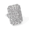 D'Joy Moissanit Ring 925 Silber Rhodiniert (Größe 17.00) ca. 3,51 ct