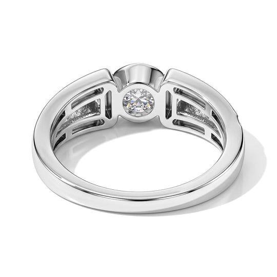 LUXURIANT DIAMOND - Lab Grown Diamant SI-GH Ring 925 Silber Rhodiniert (Größe 21.00)  ca. 0,33 ct