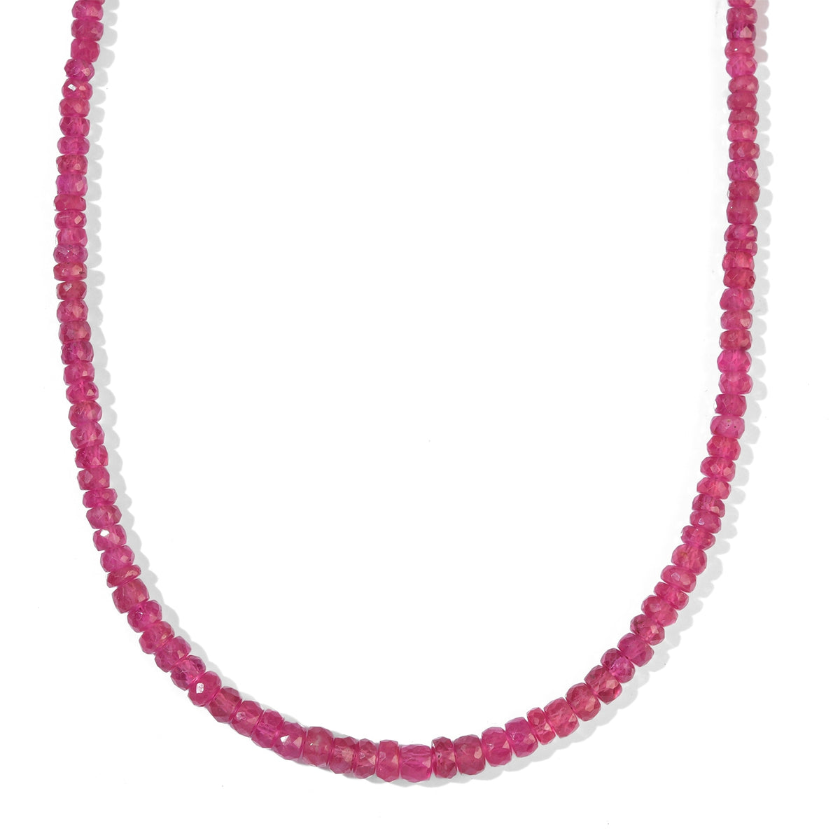 D'Joy AA Niassa Rubin Halskette ca. 45 cm 925 Silber Rhodiniert ca. 80,00 ct.