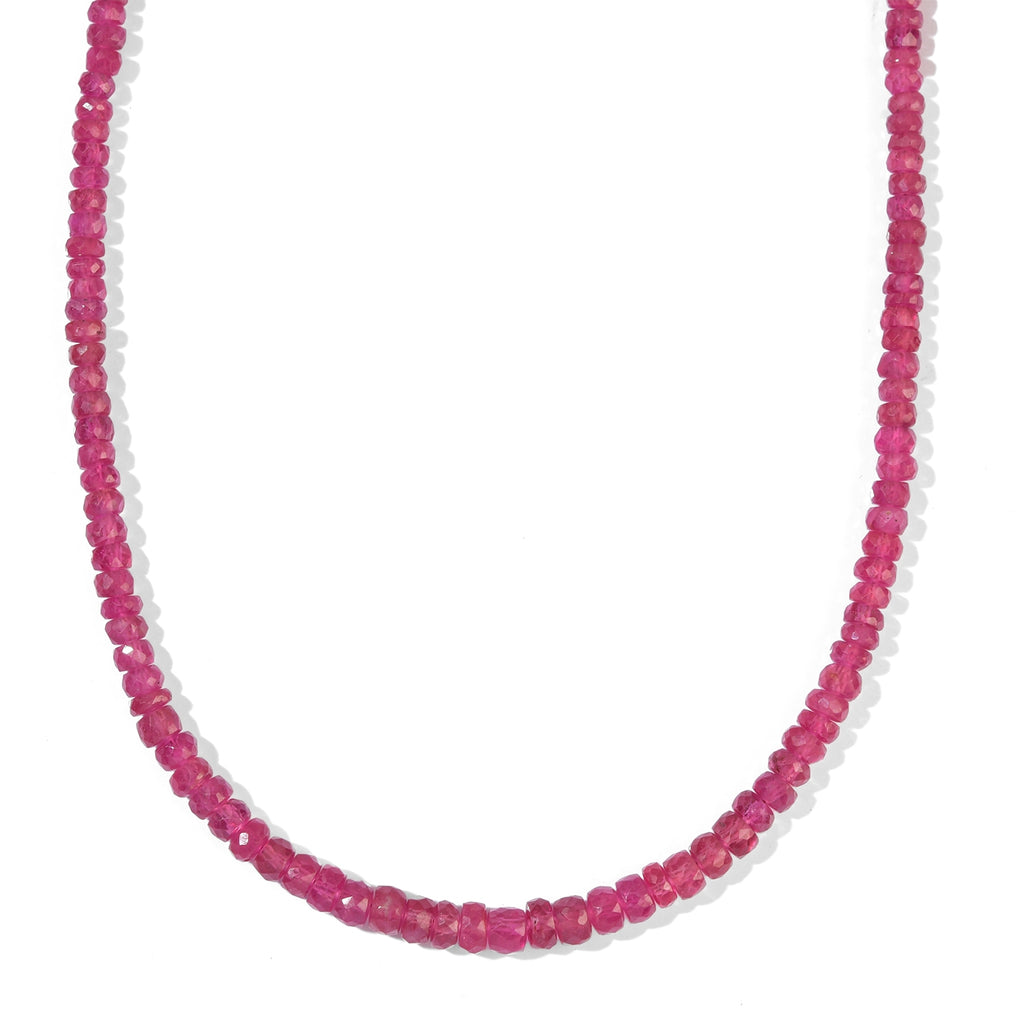 D'Joy AA Niassa Rubin Halskette ca. 45 cm 925 Silber Rhodiniert ca. 80,00 ct.