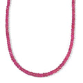 D'Joy AA Niassa Rubin Halskette ca. 45 cm 925 Silber Rhodiniert ca. 80,00 ct.