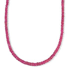 D'Joy AA Niassa Rubin Halskette ca. 45 cm 925 Silber Rhodiniert ca. 80,00 ct.