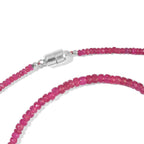 D'Joy AA Niassa Rubin Halskette ca. 45 cm 925 Silber Rhodiniert ca. 80,00 ct.