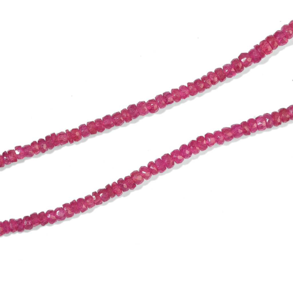 D'Joy AA Niassa Rubin Halskette ca. 45 cm 925 Silber Rhodiniert ca. 80,00 ct.