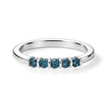 D'Joy Blauer Diamant (IR) Ring 925 Silber Rhodiniert (Größe 16.00) (10-15 Werktage Lieferzeit) ca. 0,25 ct