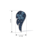 D'Joy Blauer Diamant (IR) Ohrringe 925 Silber Rhodiniert  ca. 0.15 ct