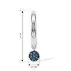 D'Joy Blauer Diamant (IR) Ohrringe 925 Silber Rhodiniert (10-15 Werktage Lieferzeit) ca. 0,15 ct.