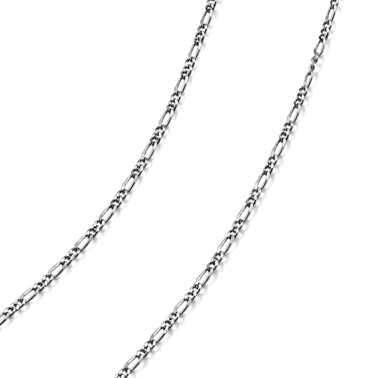 Figarokette, 925 Silber, ca. 45 cm