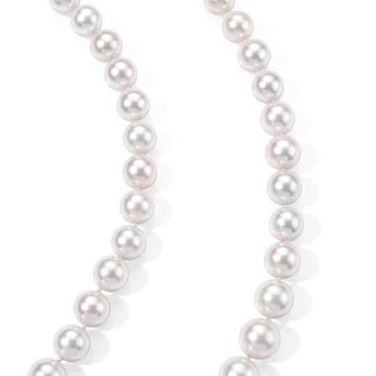 D'Joy AAA weiße Edison Perle (11-13 mm) flexible Halskette, 925 Silber rhodiniert 429.00 ct