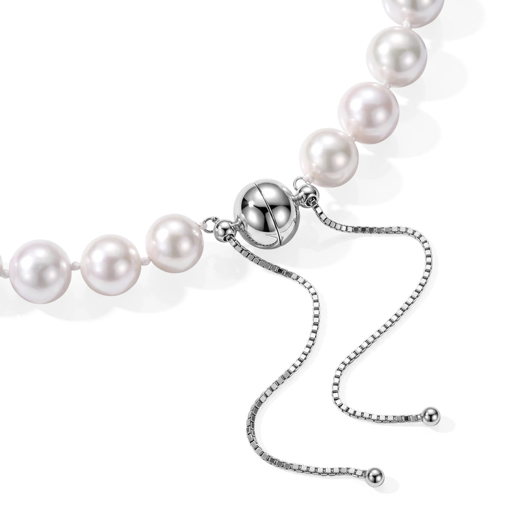 D'Joy AAA Weiße Edison Perle (11-13 mm) Halskette ca. Flexibles cm 925 Silber Rhodiniert 429.00 ct