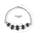 EVER TRUE AAA Labradorit Armband ca. 19 cm 316L Edelstahl ca. 10,36 ct.