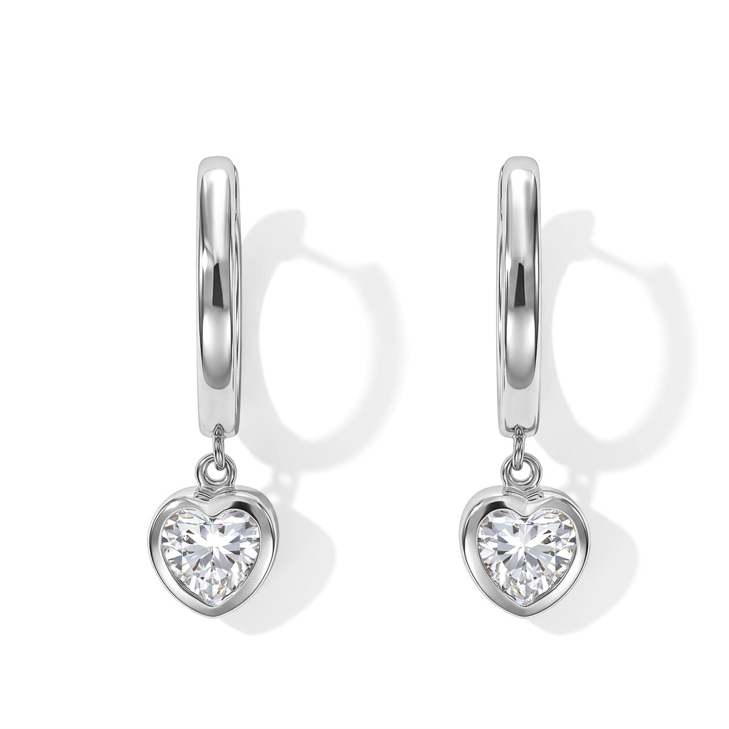 D'Joy Moissanit Ohrringe 925 Silber Rhodiniert ca. 1,30 ct.