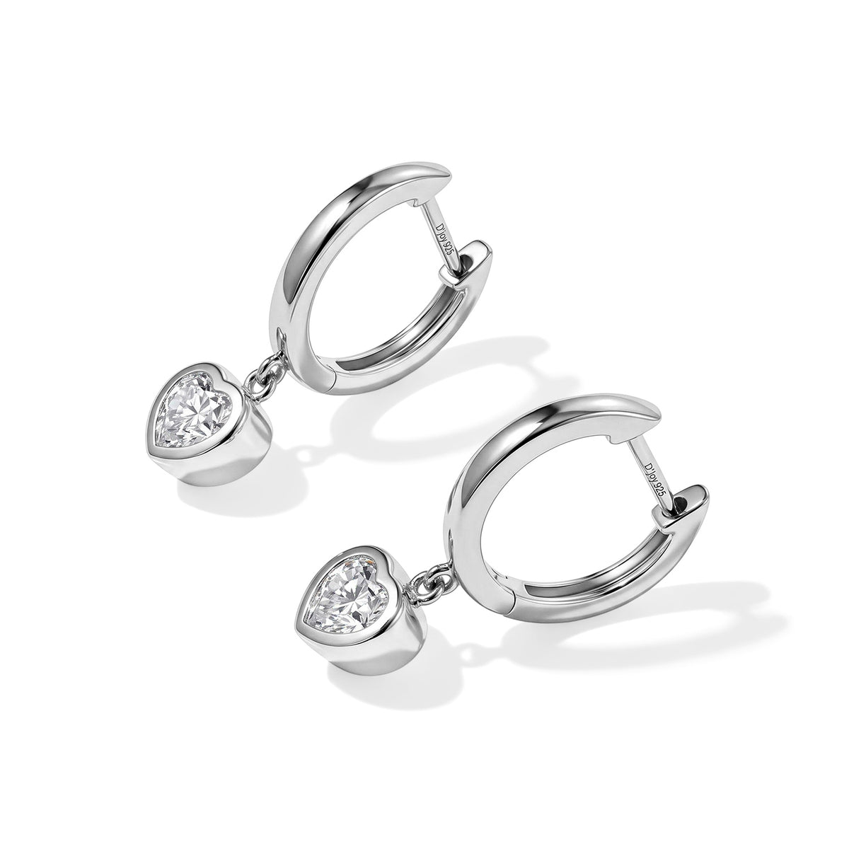 D'Joy Moissanit Ohrringe 925 Silber Rhodiniert ca. 1,30 ct.