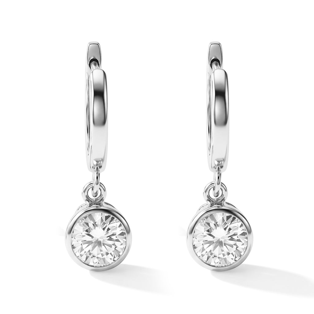 VS Moissanit Ohrringe 925 Silber Rhodiniert ca. 1,62 ct.