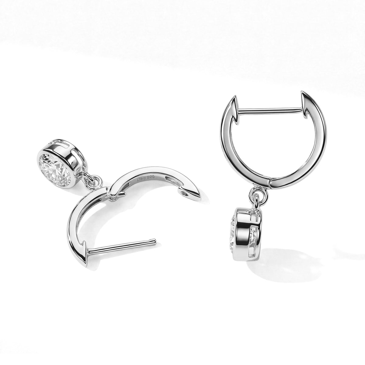 VS Moissanit Ohrringe 925 Silber Rhodiniert ca. 1,62 ct.
