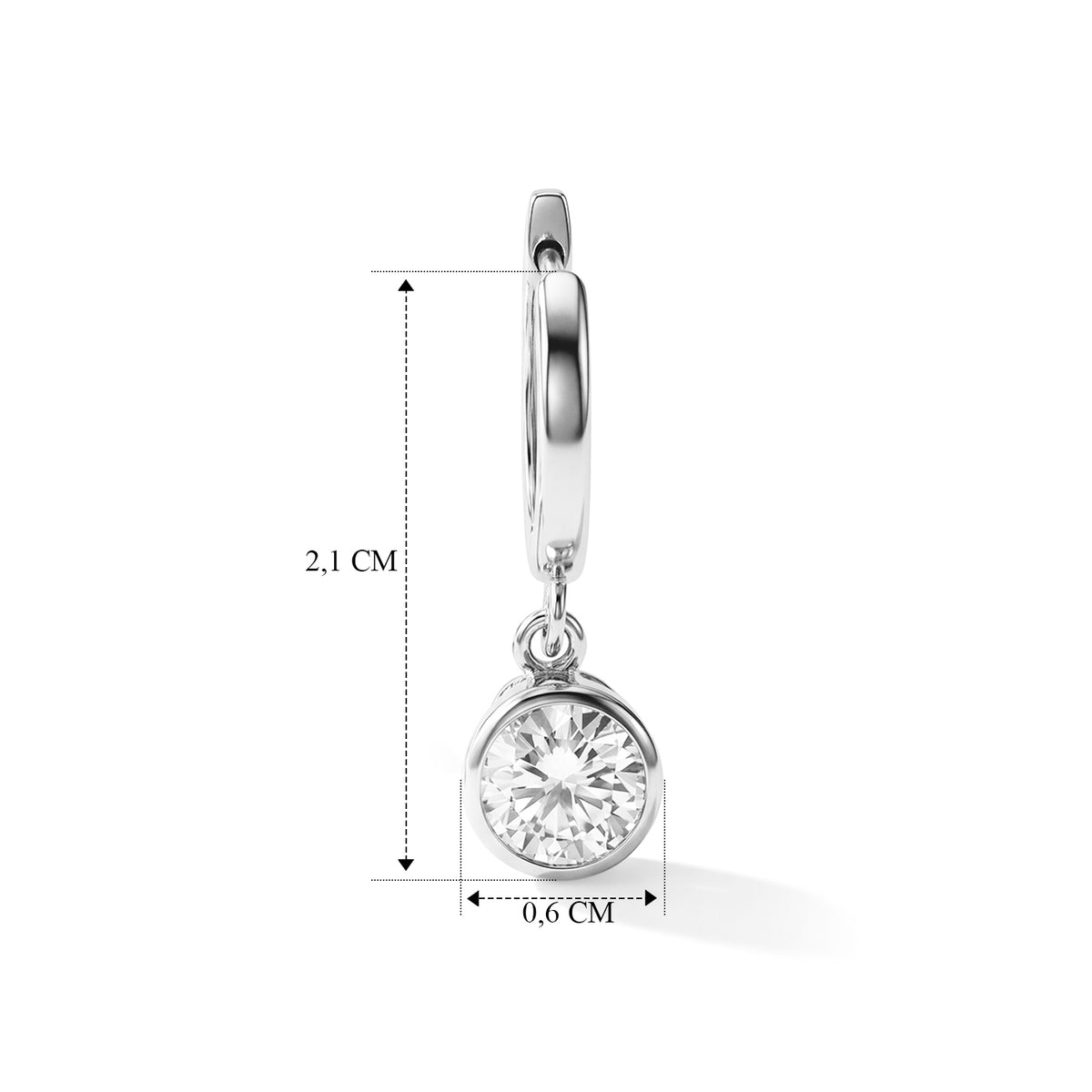 VS Moissanit Ohrringe 925 Silber Rhodiniert ca. 1,62 ct.