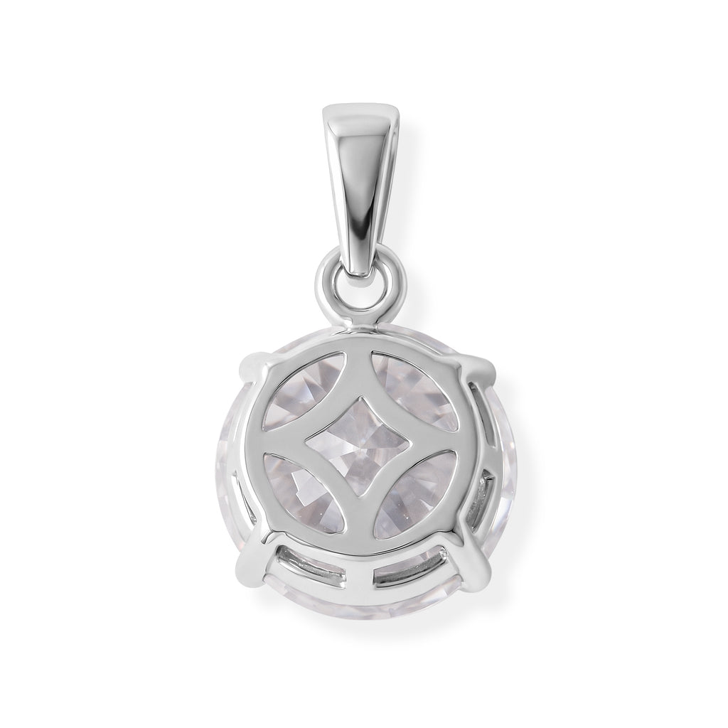 VS Moissanit Anhänger 925 Silber Rhodiniert ca. 6,00 ct.
