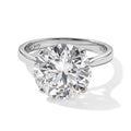 D'Joy GRA zertifiziert Moissanit Ring 925 Silber Rhodiniert (Größe 16.00) ca. 6.00 ct
