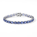 D'Joy Farbwechsel Fluorit Armband  ca. 18 cm 925 Silber Rhodiniert ca. 26,52 ct.