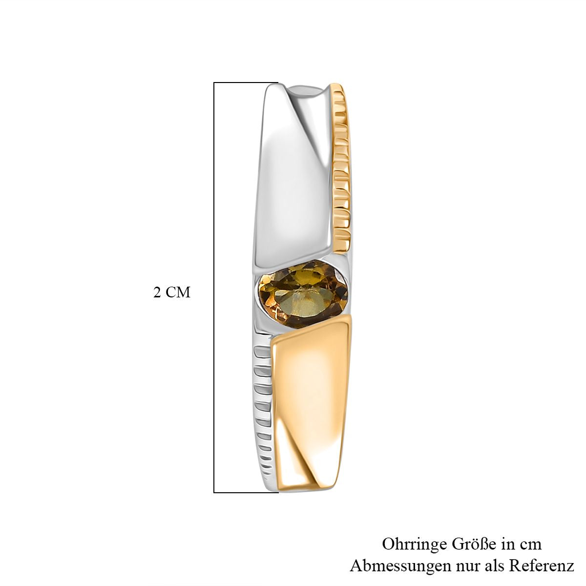 D'Joy zweifarbiger AA goldener Tansanit Ring und Creolen