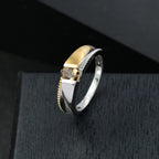 D'Joy zweifarbiger AA goldener Tansanit Ring und Creolen