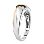 D'Joy zweifarbiger AA goldener Tansanit Ring und Creolen