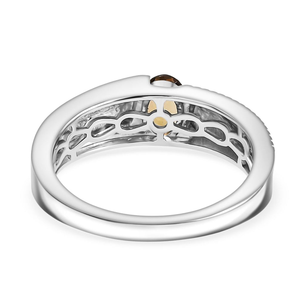 D'Joy zweifarbiger AA goldener Tansanit Ring und Creolen