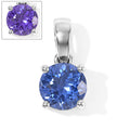 D'Joy Farbwechsel Fluorit Anhänger 925 Silber Rhodiniert (9-14 Werktage Lieferzeit) ca. 1.12 ct