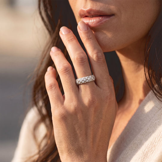 LUXURIANT DIAMOND - Lab Grown Diamant SI-GH Ring 925 Silber Rhodiniert (Größe 18.00) ca. 0,51 ct