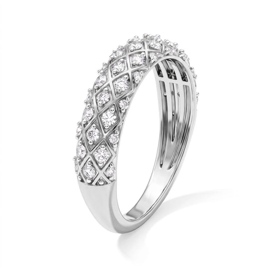 LUXURIANT DIAMOND - Lab Grown Diamant SI-GH Ring 925 Silber Rhodiniert (Größe 18.00) ca. 0,51 ct