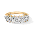 LUXURIANT DIAMOND - Lab Grown Diamant SGL zertifiziert SI-GH Ring 925 Silber 750 Gelbgold vermeil (Größe 17.00) ca. 0,98 ct