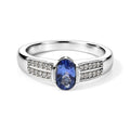EVER TRUE Tansanit, Weißer Zirkon Ring Reine Bronze (Größe 17.00) (10-15 Werktage Lieferzeit) ca. 1,02 ct