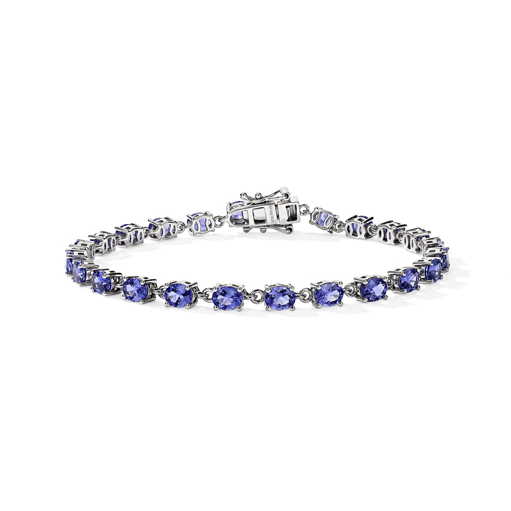 D'Joy AA Tansanit Armband (10-15 Werktage Lieferzeit) ca. 19 cm 925 Silber Rhodiniert ca. 7,94 ct.
