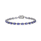 D'Joy AA Tansanit Armband (10-15 Werktage Lieferzeit) ca. 19 cm 925 Silber Rhodiniert ca. 7,94 ct.