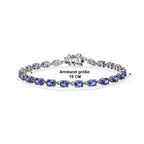 D'Joy AA Tansanit Armband (10-15 Werktage Lieferzeit) ca. 19 cm 925 Silber Rhodiniert ca. 7,94 ct.