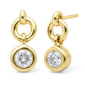 LUXURIANT DIAMOND - Lab Grown Diamant SI-GH Ohrringe 925 Silber 750 Gelbgold vermeil ca. 0,50 ct.