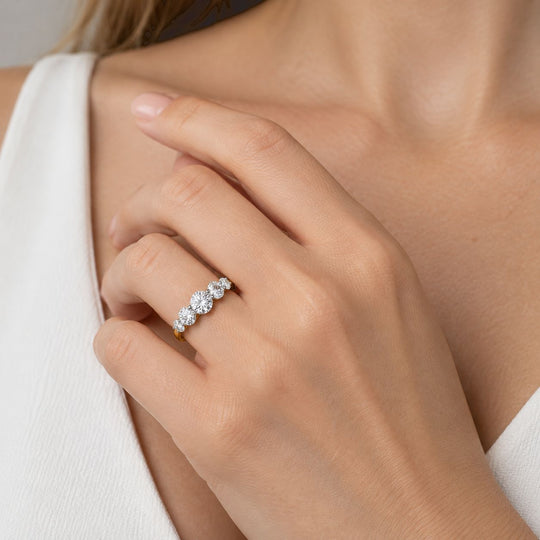 LUXURIANT DIAMOND - Lab Grown Diamant SGL zertifiziert SI-GH Ring 925 SGL zertifiziert SIlber Rhodiniert (Größe 16.00) ca. 2,50 ct