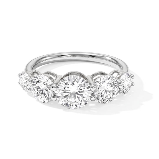 LUXURIANT DIAMOND - Lab Grown Diamant SGL zertifiziert SI-GH Ring 925 SGL zertifiziert SIlber Rhodiniert (Größe 16.00) ca. 2,50 ct