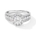 LUXURIANT DIAMOND - Lab Grown Diamant SI-GH Ring 925 Silber Rhodiniert (Größe 16.00) ca. 2,98 ct