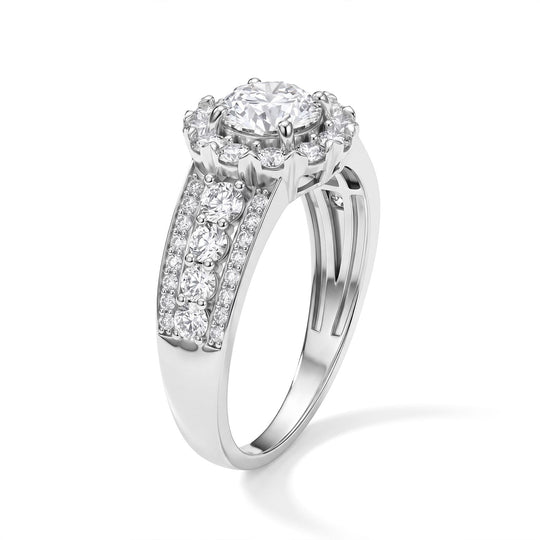 LUXURIANT DIAMOND - Lab Grown Diamant SI-GH Ring 925 Silber Rhodiniert (Größe 17.00) ca. 2,98 ct